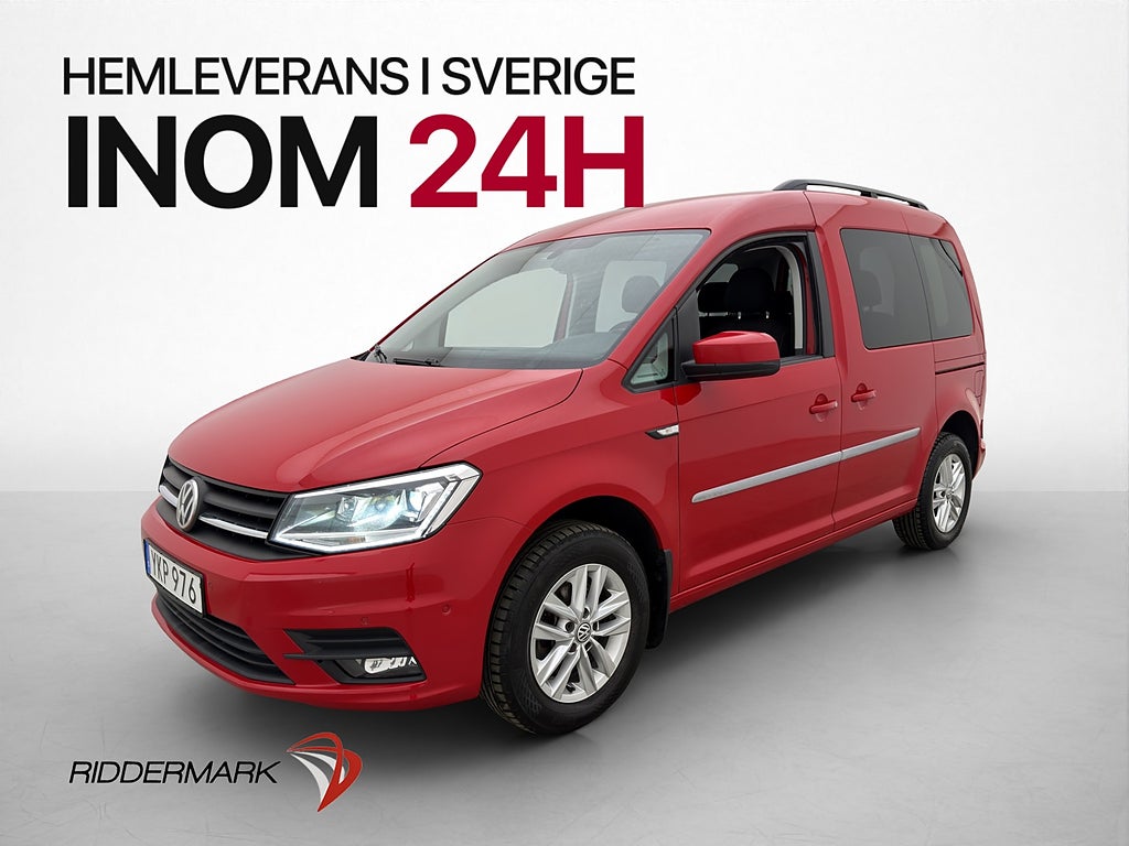 Volkswagen Caddy Life 2.0TDI Värmare PDC LED CARPLAY 5-Sits