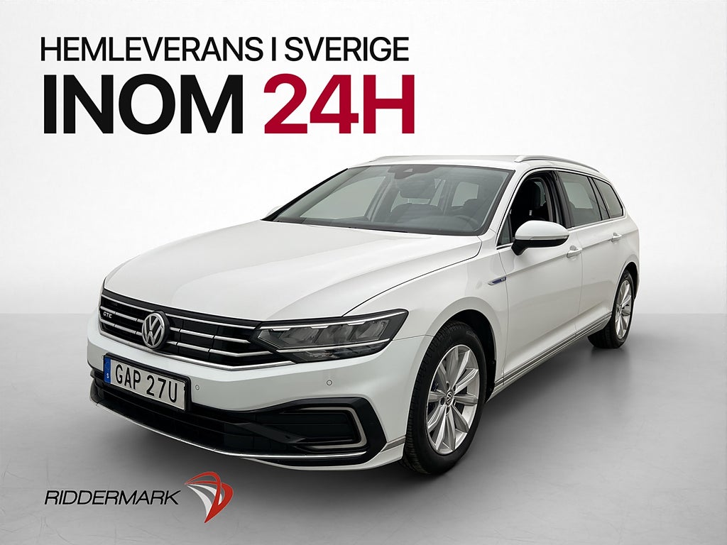 Volkswagen Passat GTE 218hk Dragkrok Kamera Värmare MOMS