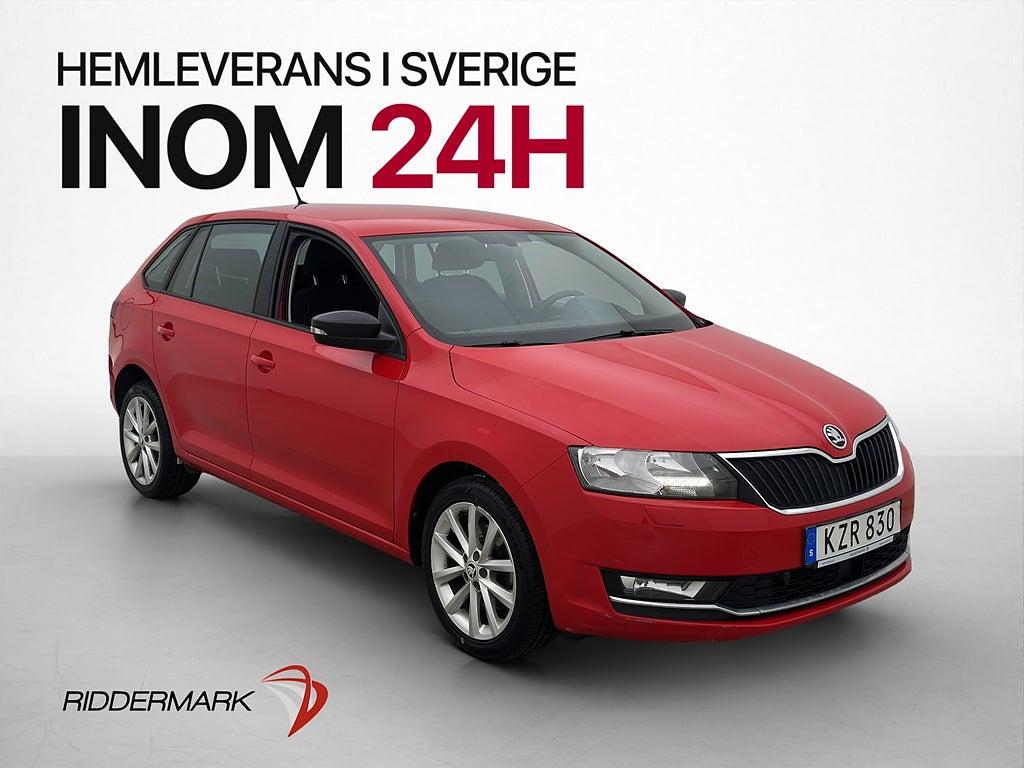 Skoda Rapid 1.0 TSI 1 brukare Värmare A-CarPlay Sensorer