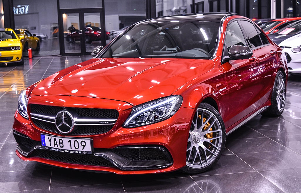 Mercedes-Benz AMG C 63 S|510HK|Skalstolar|Kolfiber|SV-SÅLD