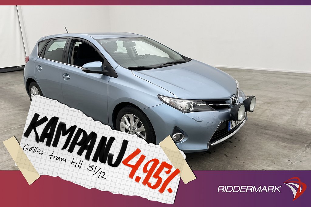 Toyota Auris 1.4 90hk Active M-Värmare B-Kame 4,95% Ränta