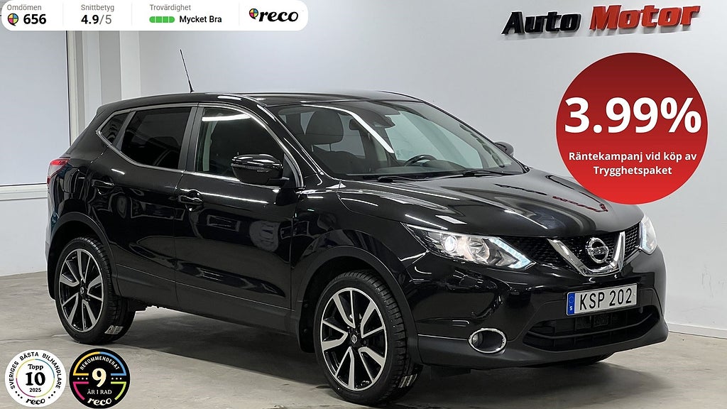 Nissan Qashqai 1.2 DIG-T Automat 115hk B-kamera/Navi/ årsskatt 756 kr