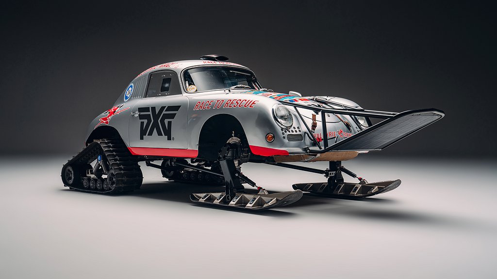 Den 65-åriga Porsche ska färdas 58,7 mil i Antarktis. Foto: Valkyrie Racing. 