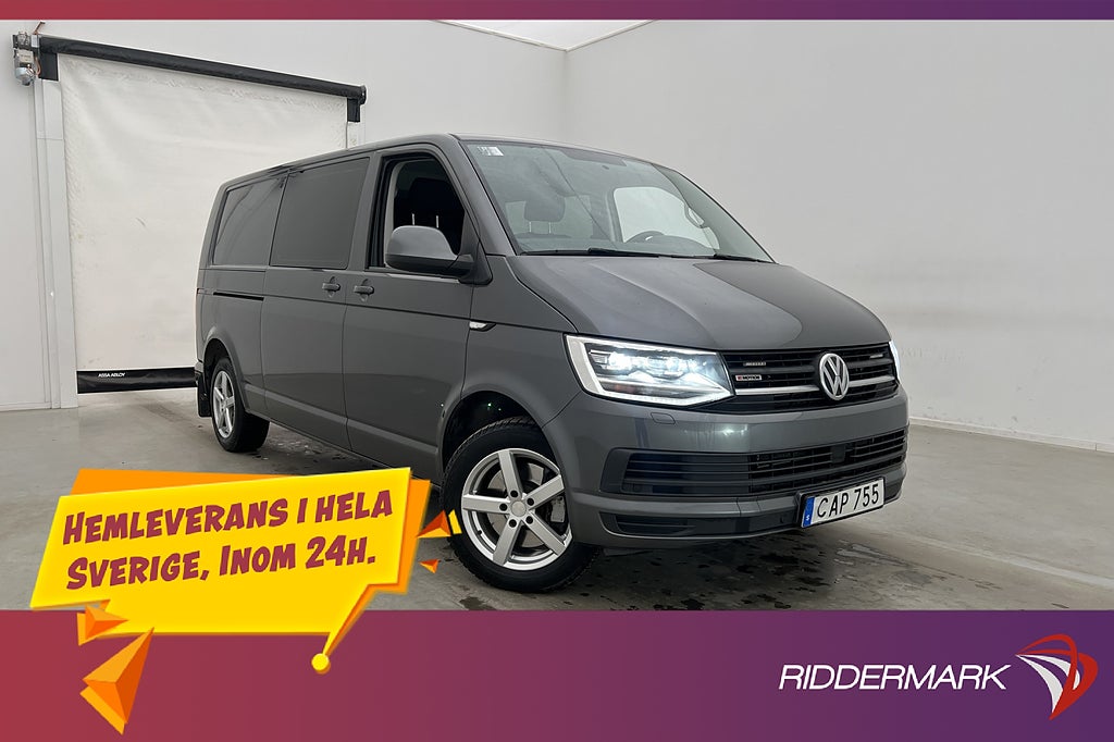Volkswagen Transporter Kombi Lång 4M Värm Drag B-Kamera Moms
