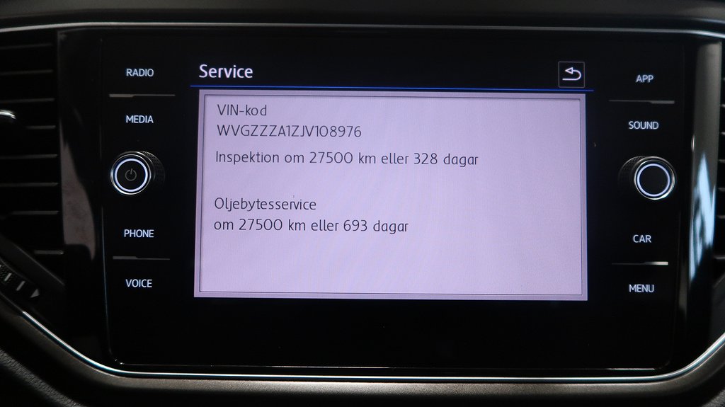 Volkswagen T-Roc 1.0 TSI Manuell, 6-trinn, 116hk, 2018