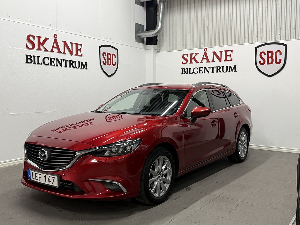 Mazda 6 Wagon 2.2 SKYACTIV-D AWD/1 ägare/Ny servad/Carplay/Drag