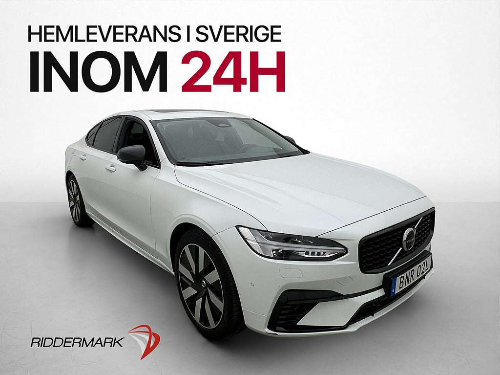 Volvo S90 Recharge T8 AWD Plus Dark Taklucka H/K 360° Läder