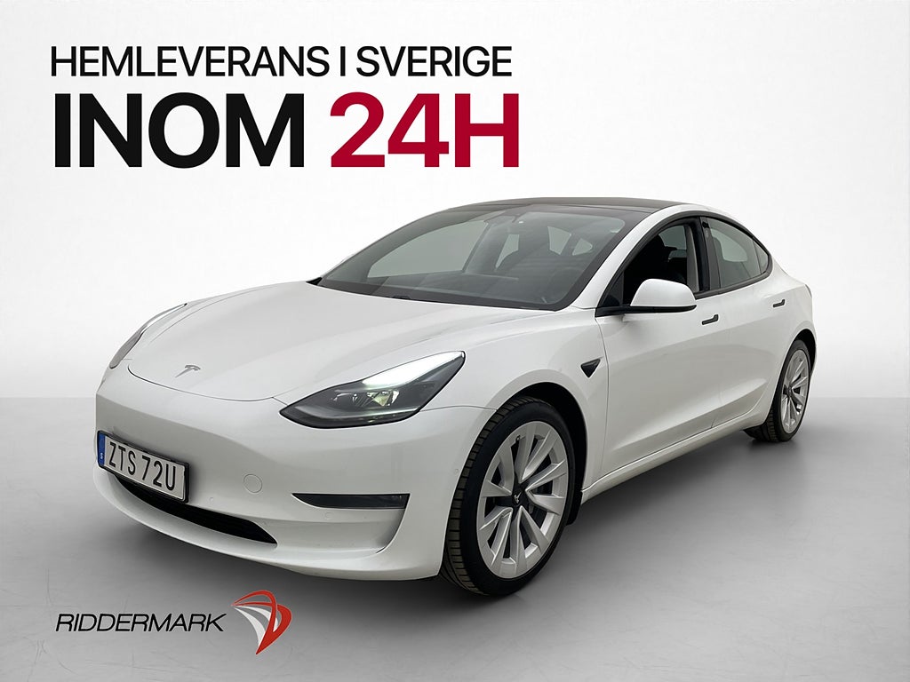 Tesla Model 3 Long Range AWD AP Dragkrok Rattvärme Sv.Såld