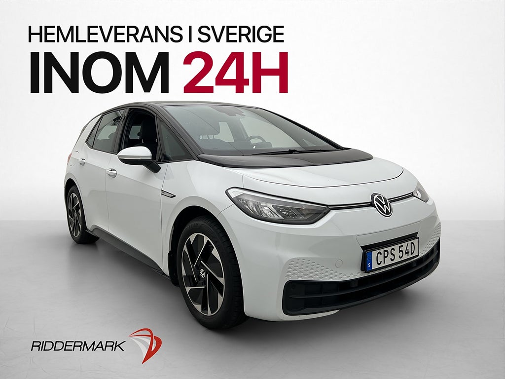 Volkswagen ID.3 Pro Performance 204hk Värmare Navi CarPlay