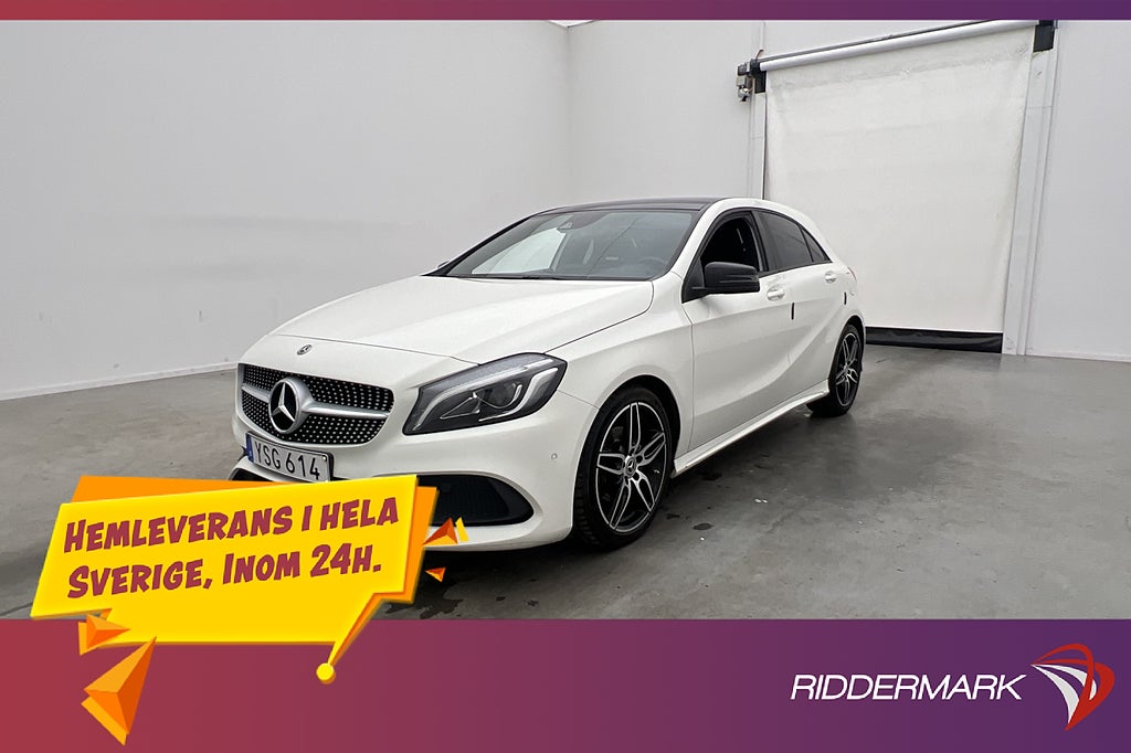 Mercedes-Benz A 200 AMG Värm Pano Kamera CarPlay Halvskinn