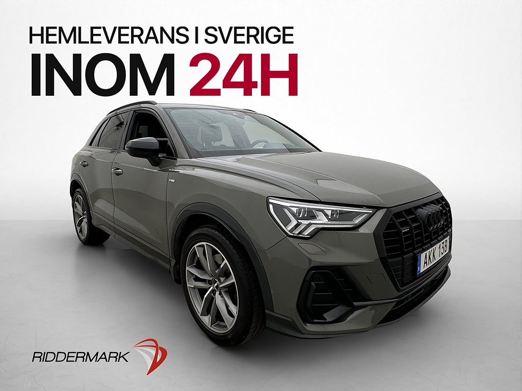 Audi Q3 40 TFSI 190hk Q S Line Kamera Värm Drag B&O Cockpit