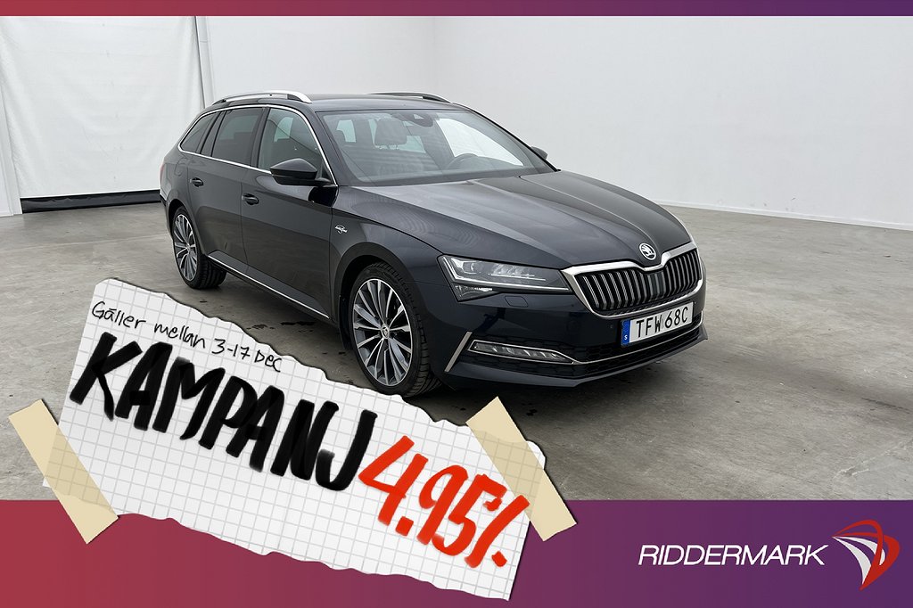 Skoda Superb TDI 4x4 L&K Cockpit Canton D-Värm 4,95% Ränta