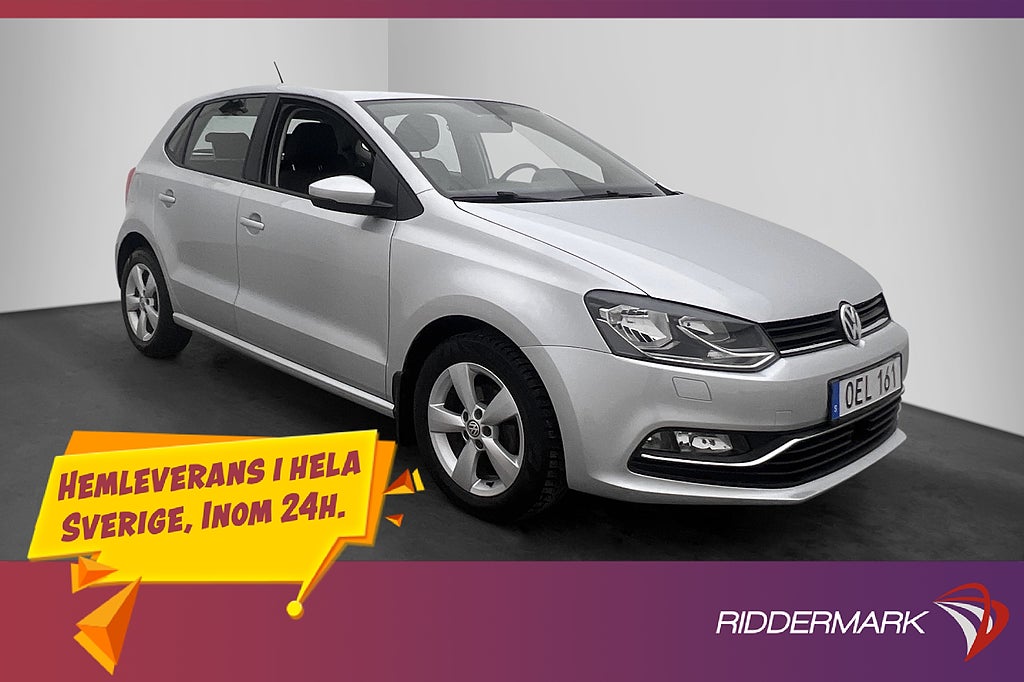 Volkswagen Polo 1.2 TSI 90hk Base Drag Låg skatt 0,47l/mil