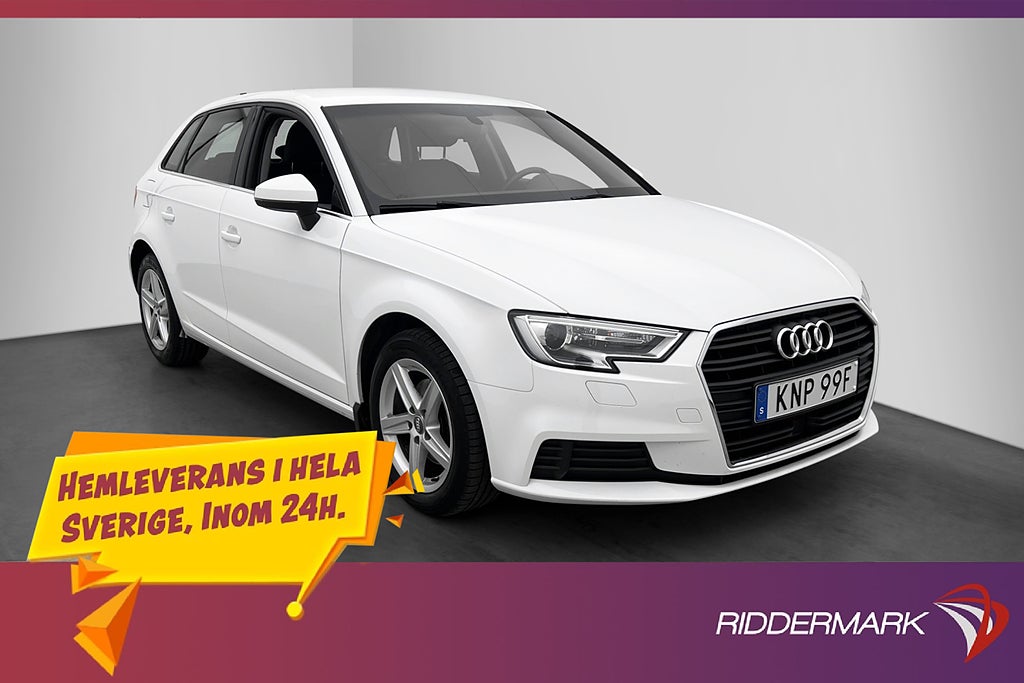 Audi A3 35 TFSI 150hk Adapt-fart Bluetooth Drag Få brukare