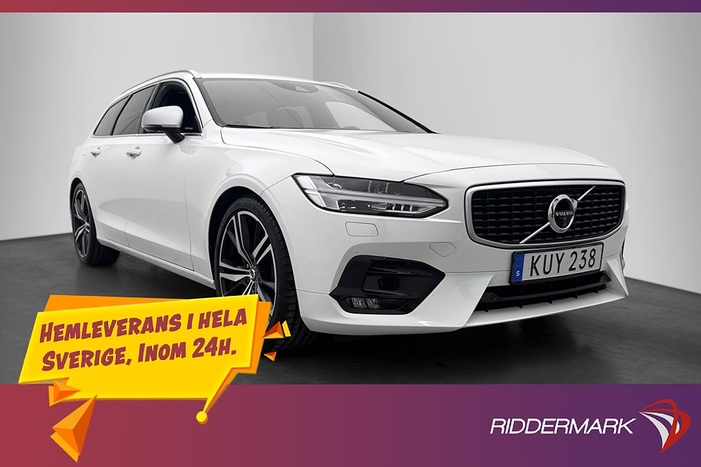 Volvo V90 D4 190hk R-Design HUD Pano B&W Kamera Dragkrok VOC