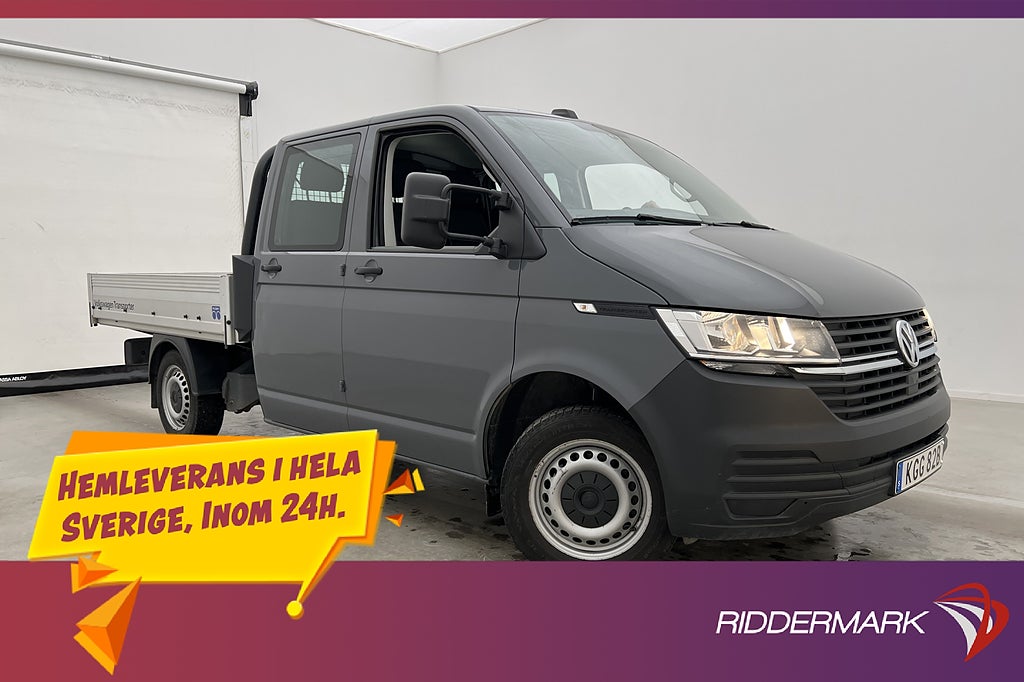 Volkswagen Transporter 2.0TDI Dubbelhytt FLAKBIL Värm Moms