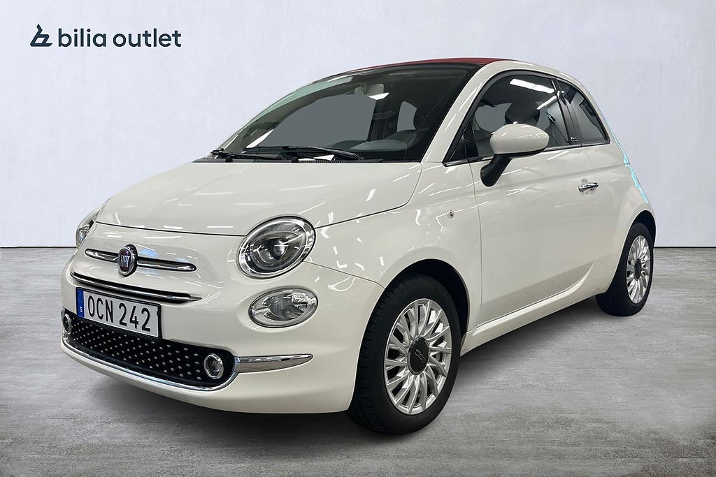 Fiat 500C 1.2 8V Lounge 69hk Cab Sensorer Bluetooth