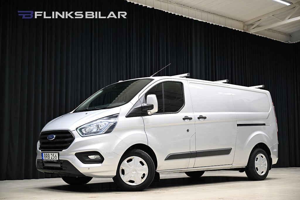 Ford Transit Custom 130HK L2 Inredd|Dubbeldörr|Backkamera|NyKamrem|Leasbar