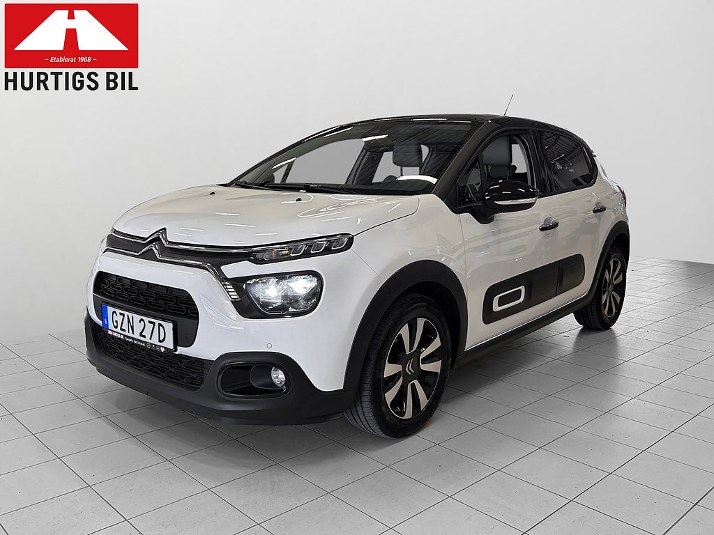 Citroën C3 1.2 82hk Shine B.kamera GPS 1 ägare