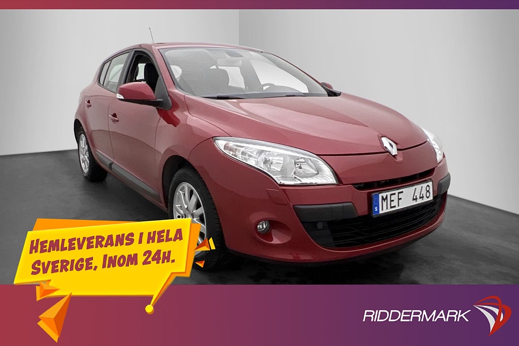 Renault Mégane 110hk Motorvärmare Farthållare AUX 0,69l/mil