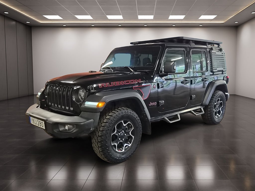 Jeep Wrangler Unlimited Rubicon 2.0 4WD 272HK Rhino-Rack Läder 35"