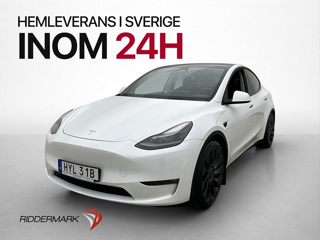 Tesla Model Y Performance AWD Drag Värmepump Autopilot MOMS