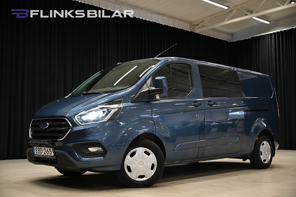 Ford transit Custom 170HK Automat|Dubbelhytt|LED|Dubbeldörr|Kambytt