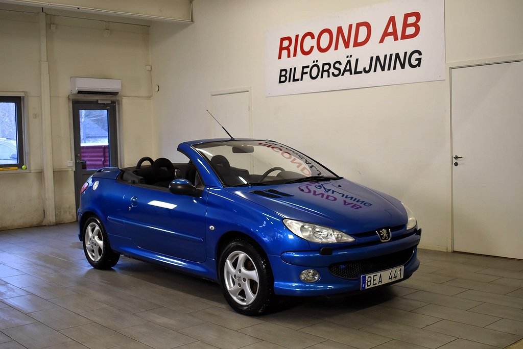 Peugeot 206 CC PLÅTCAB 1.6 NY KAMREM