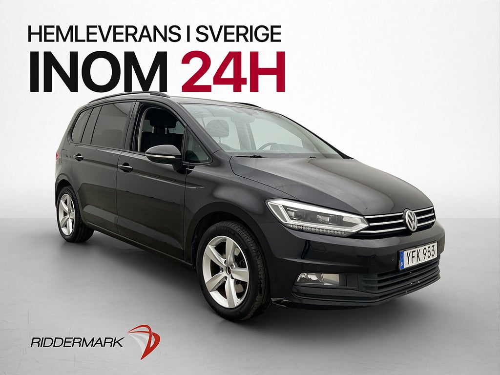 Volkswagen Touran 1.6 TDI 7 Sits Drag Värmare CarPlay LED