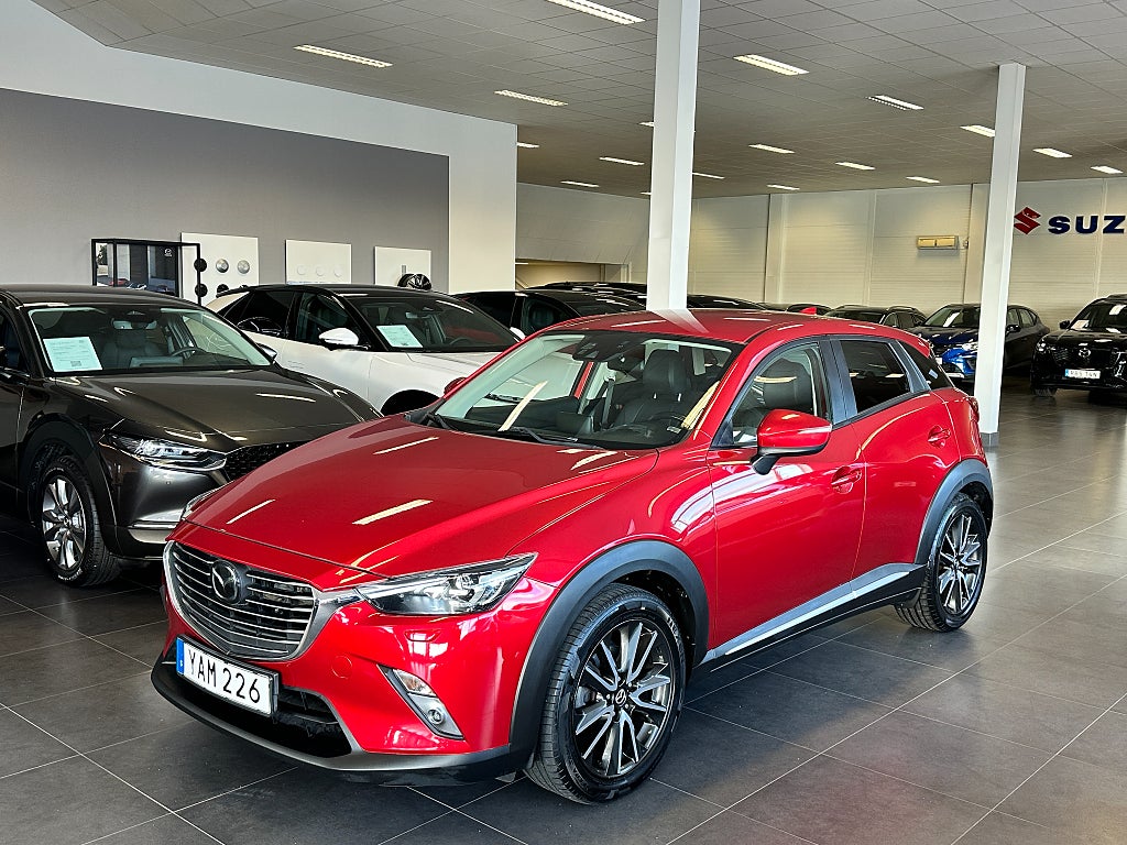 Mazda CX-3 Optimum | B-Kamera | HuD | BOSE | Navi | Skinn | V-Hjul