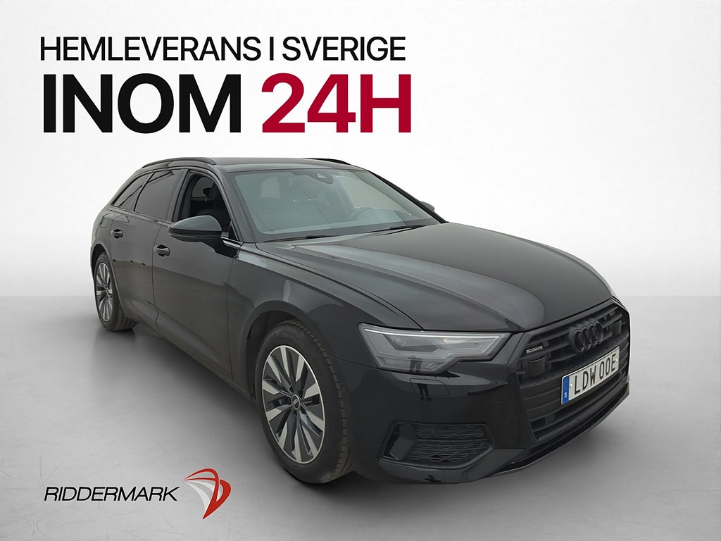 Audi A6 50 TFSI e Quattro 299hk MOMS Cockpit Kamera Drag Nav