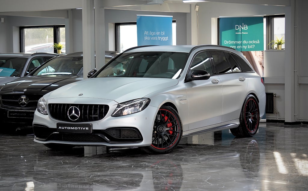 Mercedes-Benz AMG C63 S C 63 S T 510hk Edition 1 Skalstolar HuD B-kamera Navi