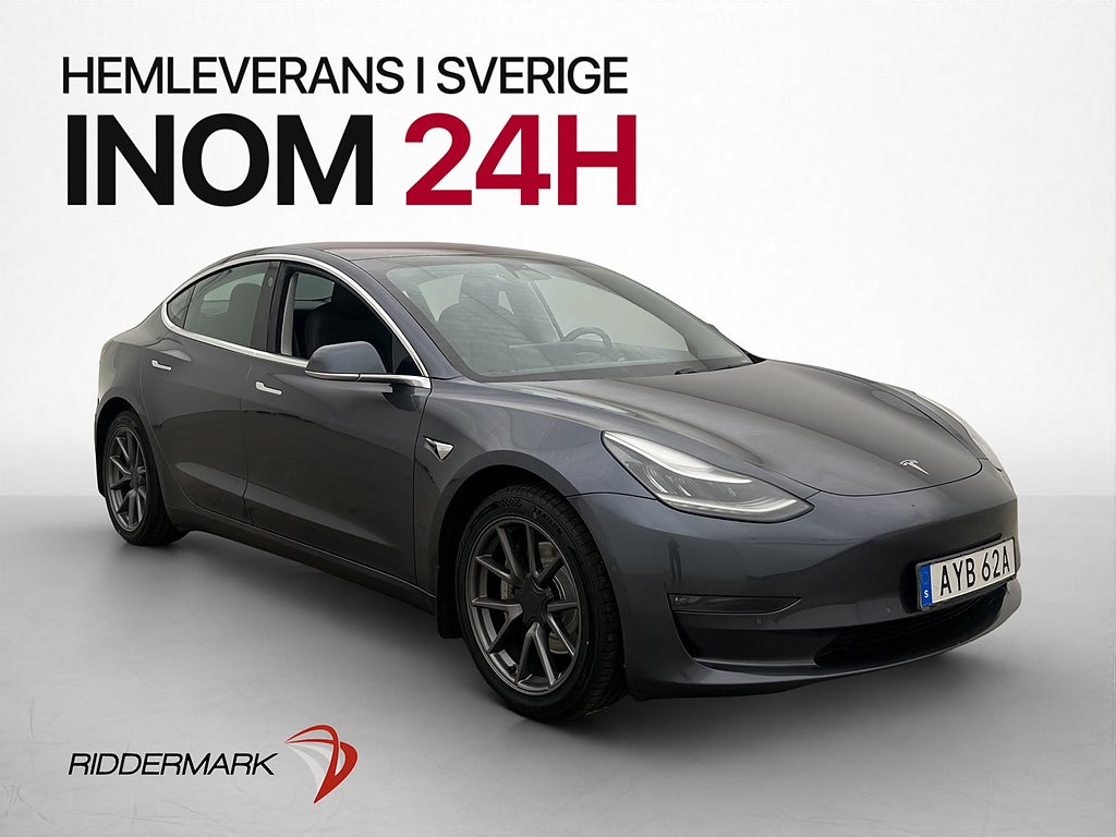 Tesla Model 3 Long Range AWD AutoP Kamera Panorama Sv-Såld