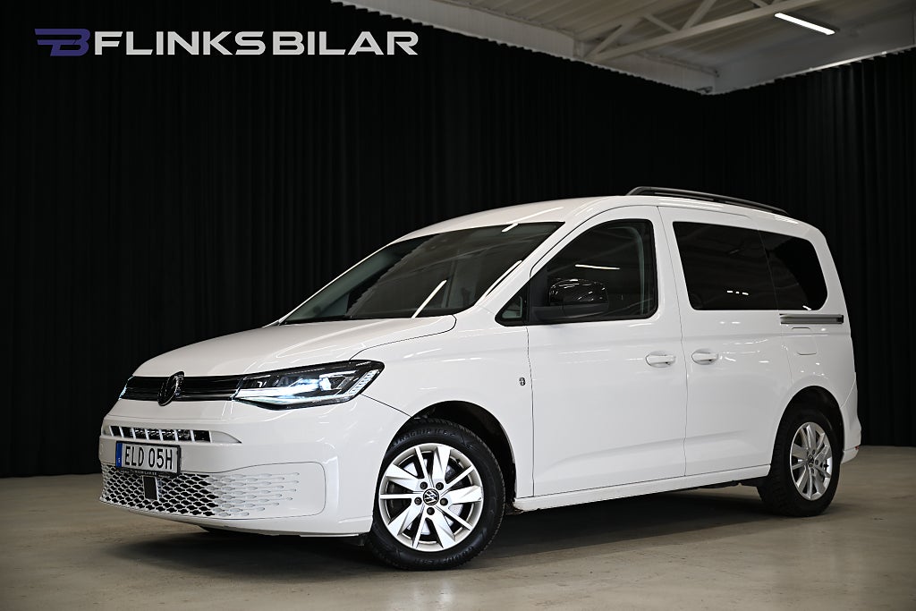 Volkswagen Caddy 2.0 TDI DSG 122HK 7-Sits|Nedlackad|LED|Dubbeldörr|SeUtr