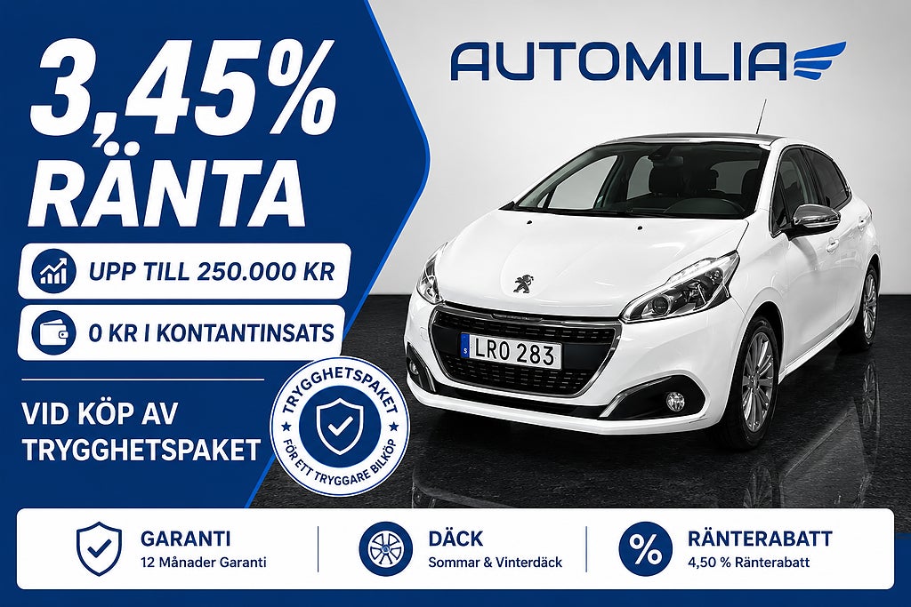 Peugeot 208 Panorama SUPERLÅG RÄNTA - 3,45%
