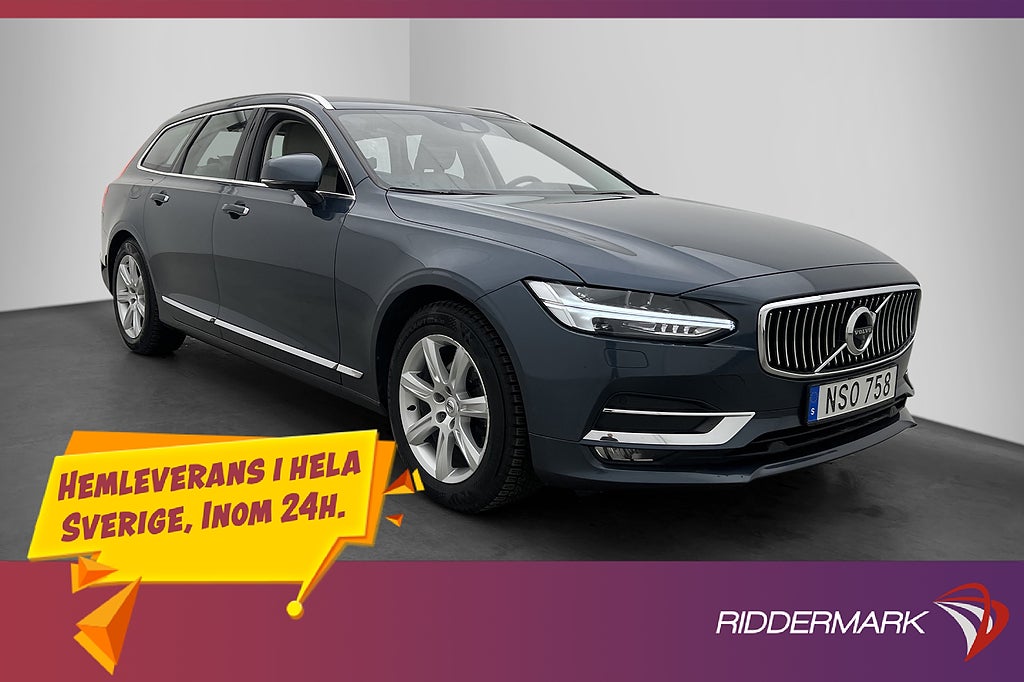 Volvo V90 D4 190hk Inscription Värmare Skinn 360° Drag VOC