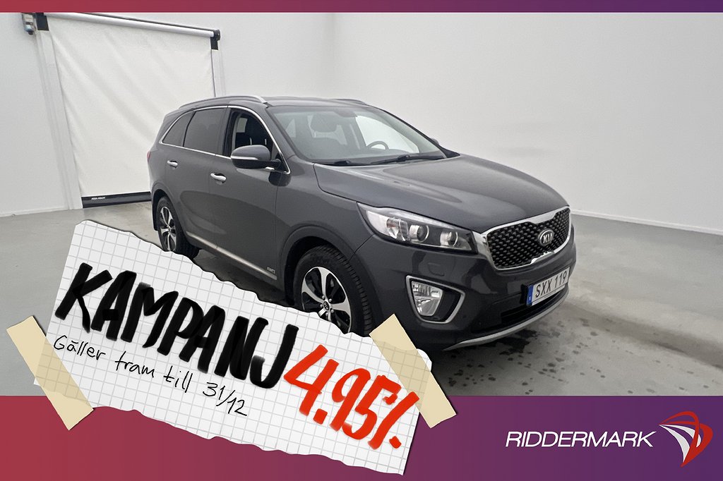 Kia Sorento 2.2 AWD 200hk Business 7-Sits Kamera 4,95% Ränta