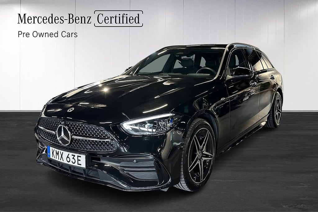 Mercedes-Benz C300 e AMG Dragkrok Distronic Nightpackage Moms