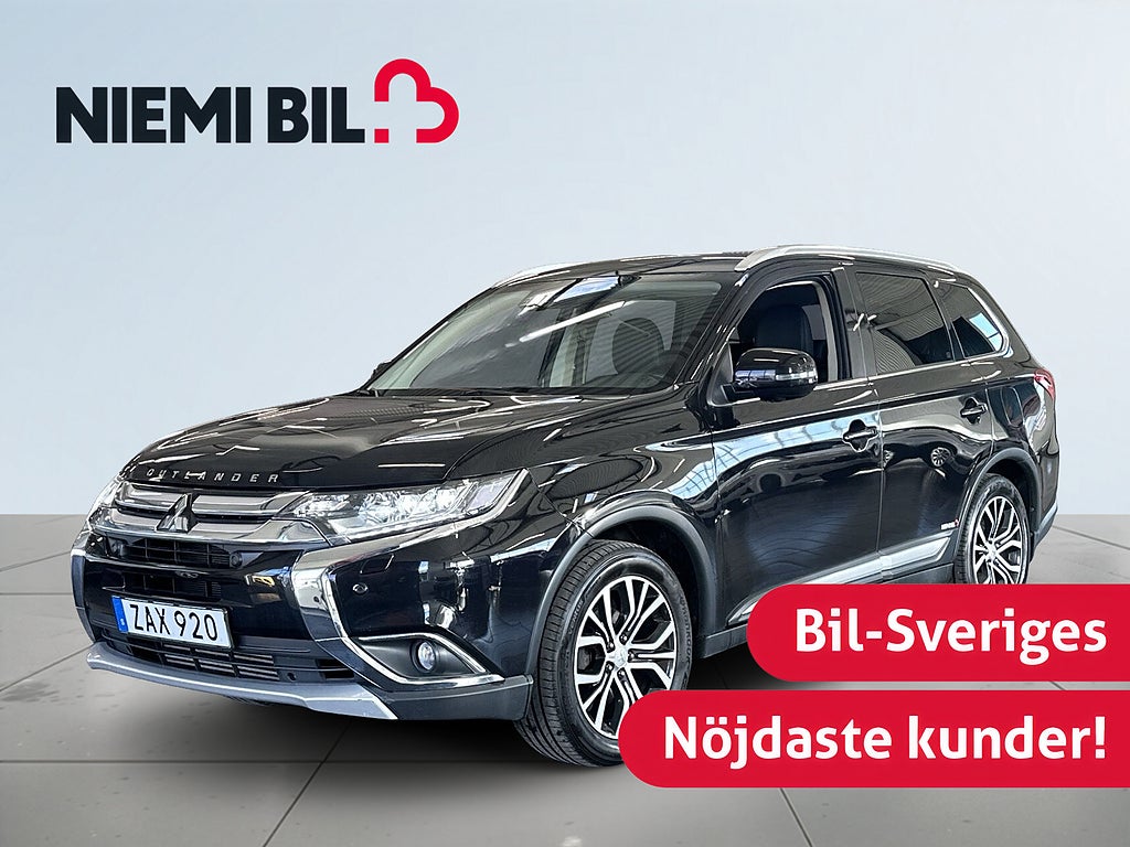 Mitsubishi Outlander 2.2 Di-D 4WD Business S&V-hjul/360kam/Drag/Skinn/7-sits