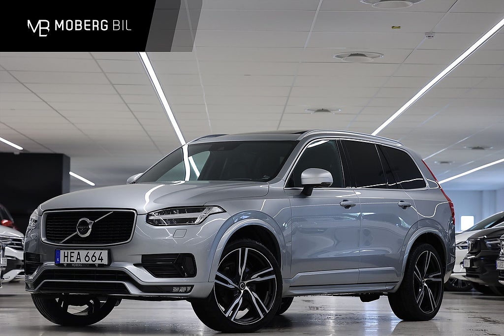 Volvo XC90 D5 AWD 235hk R-design Pano HUD 360-kamera 7-sits Värmare