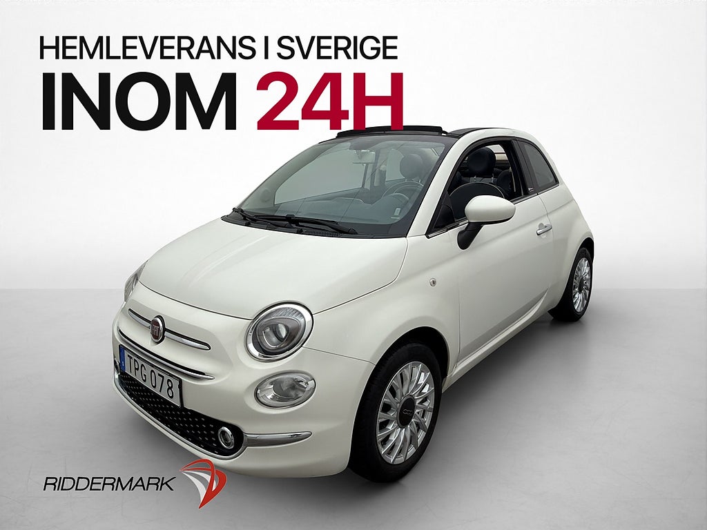 Fiat 500C 69hk Lounge Cabriolet Värmare Sensorer Välservad