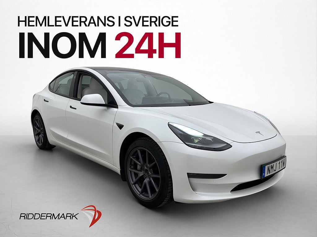 Tesla Model 3 Long Range AWD Ljus interiör AP Svensksåld