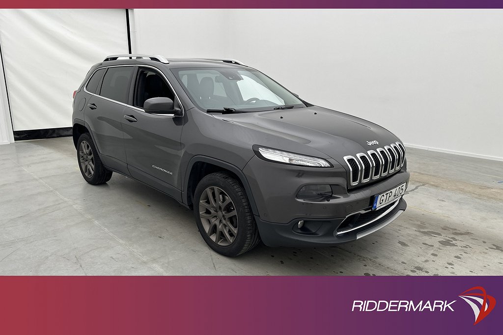 Jeep Cherokee 2.0 CRD 4WD 170hk Pano Kamera Navi Skinn Drag