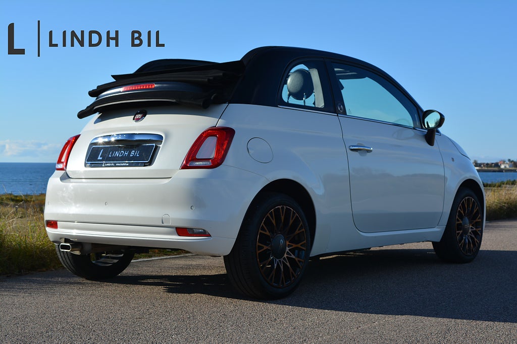 Fiat 500C CABRIOLET 120TH ANNIVERSARY BEATSLJUD® KAMREM BYTT