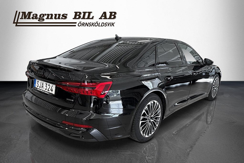 Audi A6 Sedan 55 TFSIe quattro Aut S line Moms Sov Hjul Värmare miniatyr 4