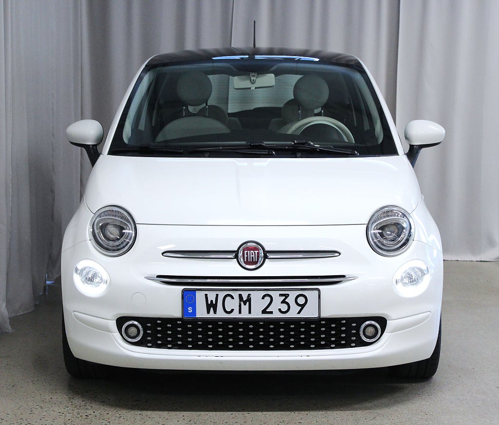 Fiat 500 1.2 69hk Lounge, Panorama, S&V-hjul, Lågmil