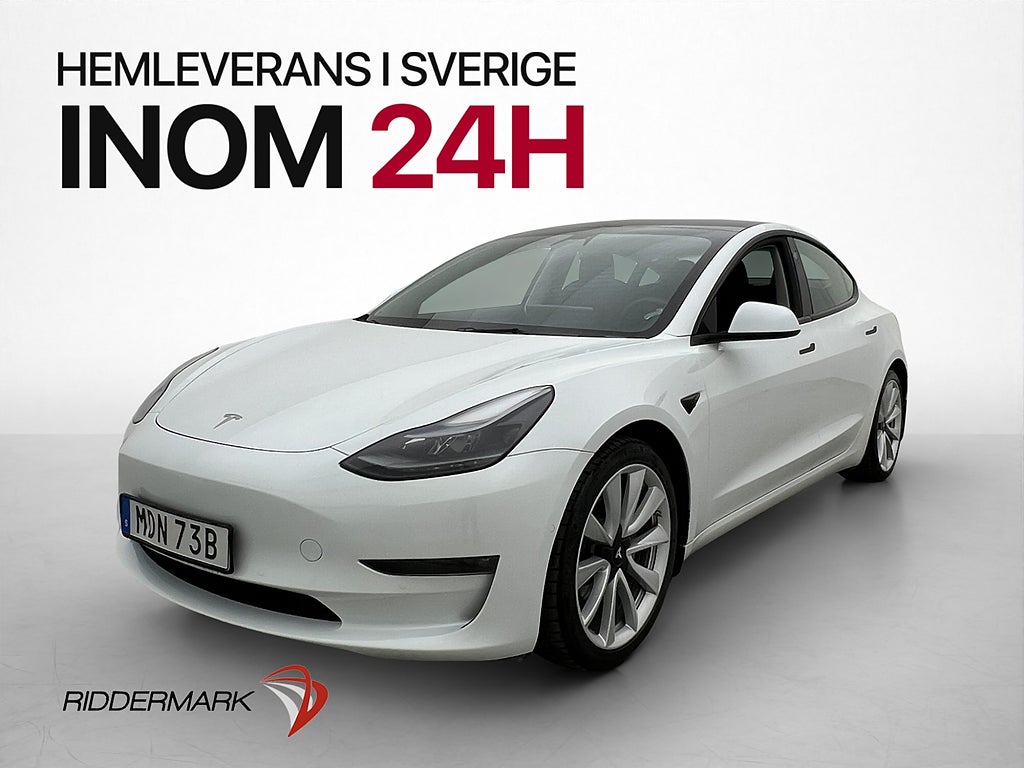 Tesla Model 3 Long Range AWD 498hk Pano Autopilot Svensksåld