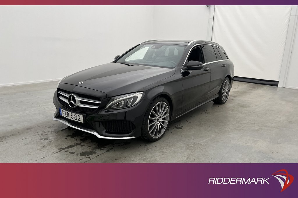 Mercedes-Benz C 220 T d 4M AMG Pano Skinn Sensorer Navi Drag