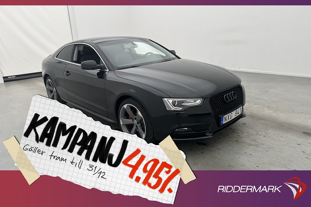 Audi A5 Coupé 2.0 225hk Q. Panorama Alcantara 4,95% Ränta