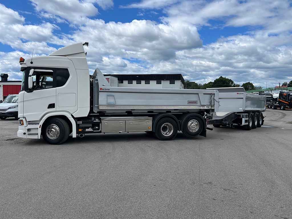 Scania R500 6x2*4 Lastväxlare inkl Schaktflak & Tippkärra